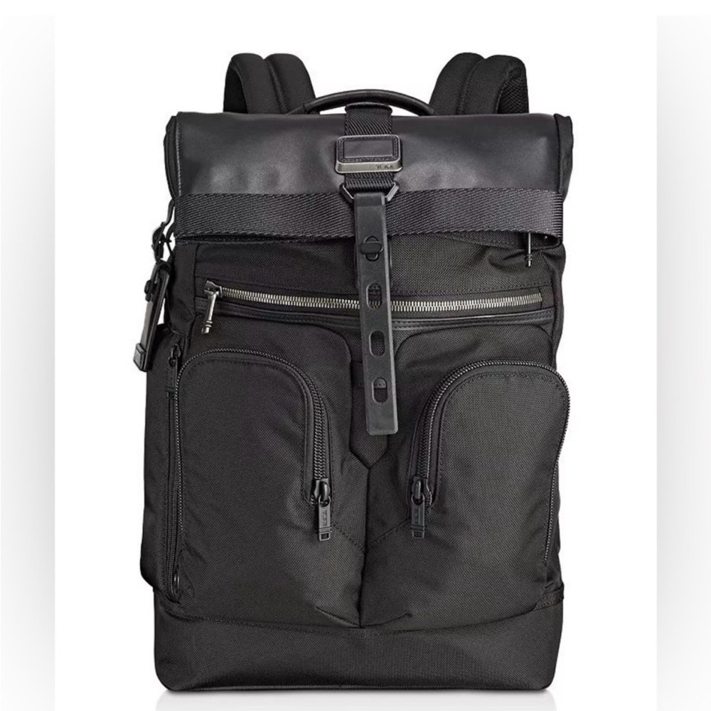 BRAND NEW! // TUMI Black Roll-Top Tactical Backpack